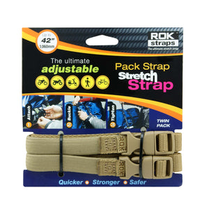 Pack Strap Stretch Straps 42” – Adjustable pack Cargo Straps Tan