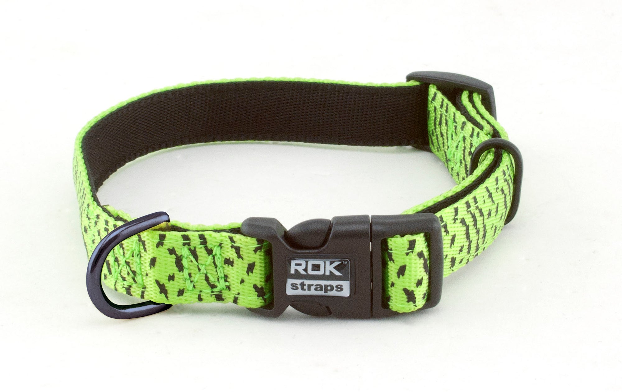 Adjustable Pack Strap/Stretch Strap - Black with Blue / Green Stripe - Rok  Straps Canada