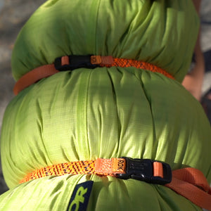 Small Commuter Stretch Straps 28” – Reflective Orange Compact Cargo Straps