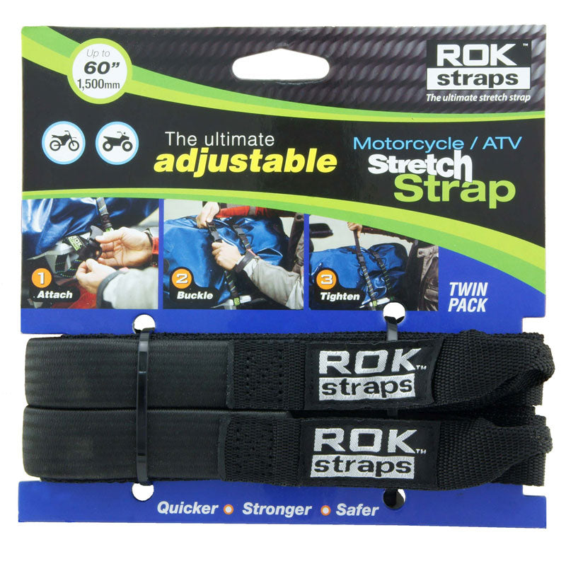 Sangle extensible pour moto/VTT, 60", noire 