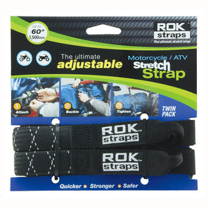 Motorcycle / ATV Stretch Strap - 60" x1”- Black REFLECTIVE