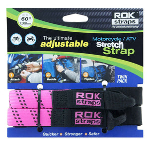 Hot pink motorcycle stretch straps 60 inch elastic tie downs adjustable elastic straps for motorcycle luggage