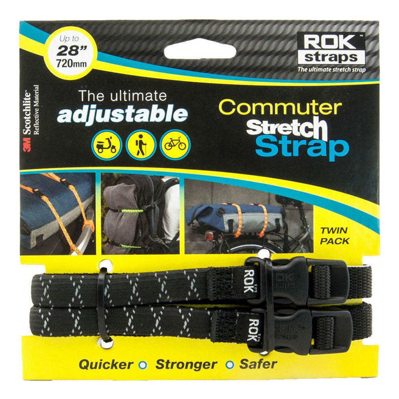 Small Commuter 28 x 5/8 - REFLECTIVE Black - Rok Straps Canada